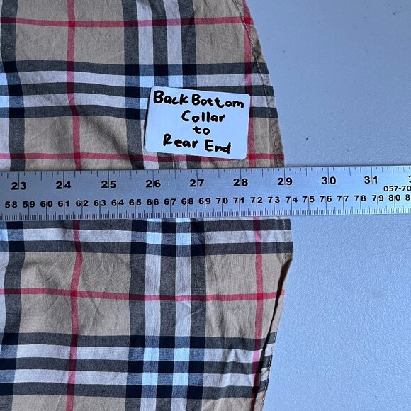 Burberry Nova Check Long Sleeve Button Down Shirt - Men's Size M - Tan - Picture 14 of 14
